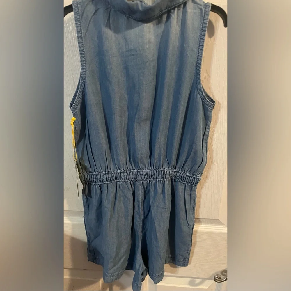 NWT‎ Justice Light Blue Sleeveless Romper Featuring Pac-Man Girls Size L 12/14